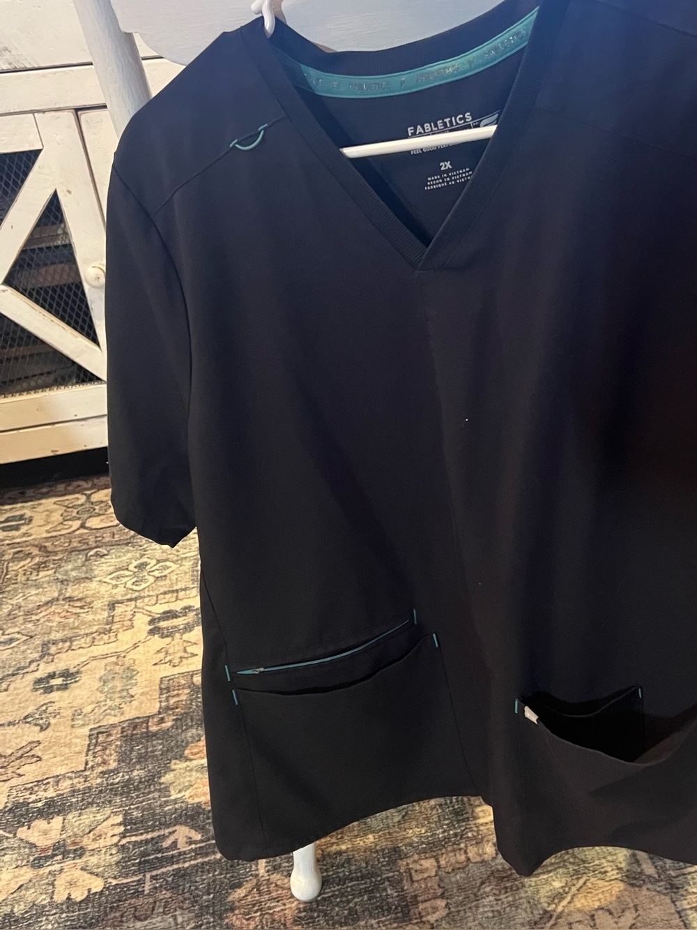 Fabletics Black 2X scrub jogger set